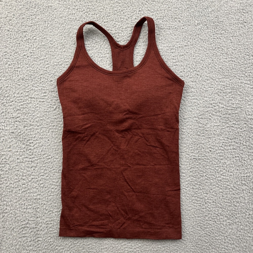Lululemon Ebb To Street Tank Top Smoky Red Athletic Athleisure Women's 6